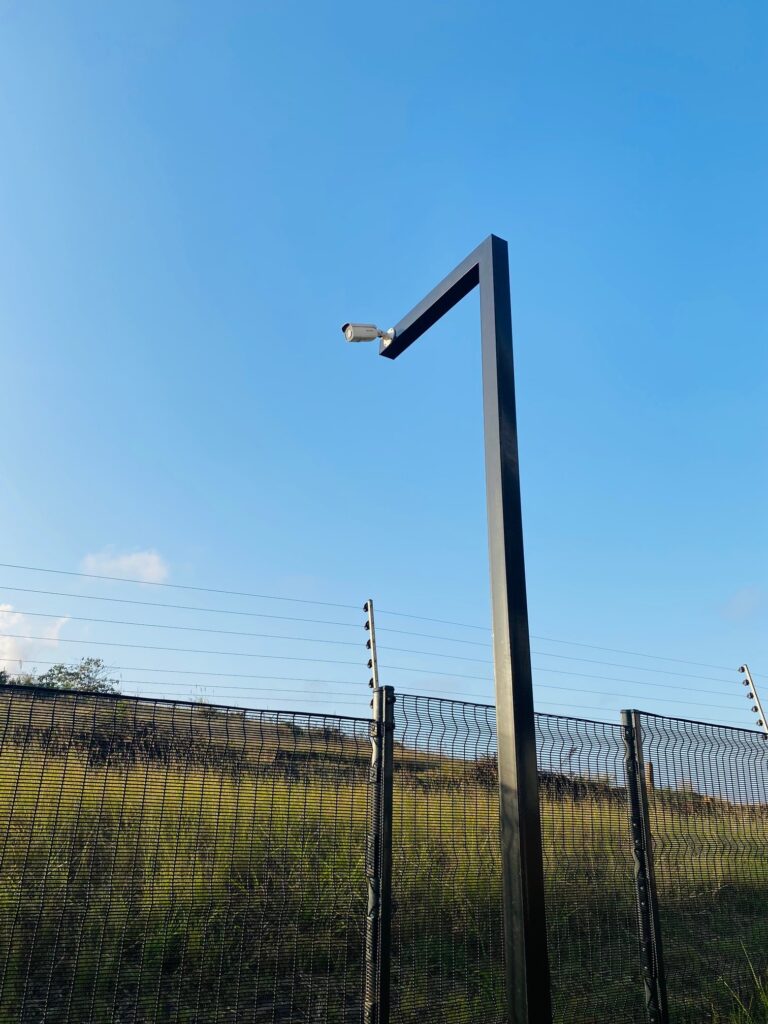 Stealth security CCTV installation balize estate perimeter camera