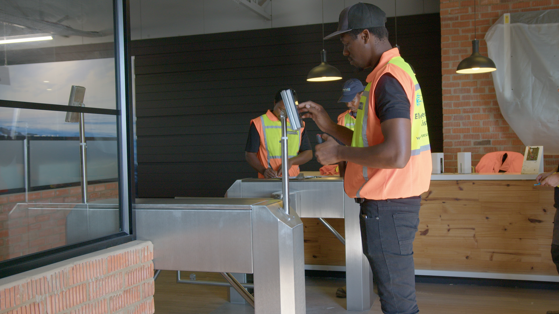 new office install turnstar waist height turnstile kzn